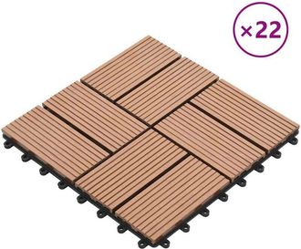 vidaXL Vidaxl - Baldosas De Porche Wpc 30x30 Cm 2 M&sup2; Marr&oacute;n 22 Unidades