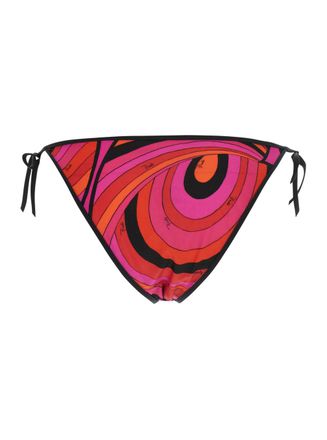 Emilio Pucci Geometric-Print High-Cut Bikini Bottom - Fuchsia