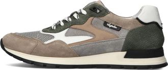 Australian Footware Beige Lage Sneakers voor Heren - Heren - Sneakers - Groen - 44 EU - Leer - Schoenen