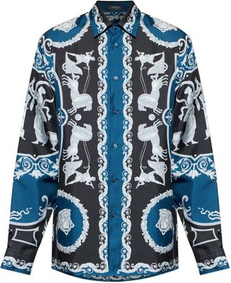 Versace Baroque-Inspired Silk and Nylon Shirt