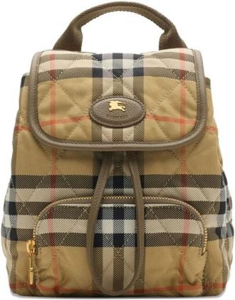 Burberry Embroidered Canvas Mini Horseshoe Backpack
