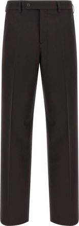 Fendi Crepe Pantaloni Marrone-Uomo