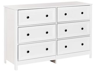 Beliani C&oacute;moda de 6 cajones blanco