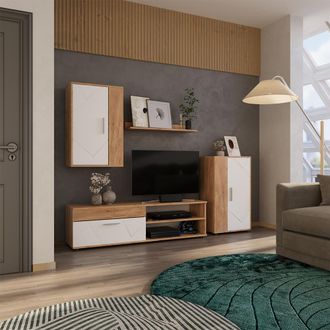 Vicco Mueble De Pared Berno, Gko/blanco, Juego De 4 Piezas