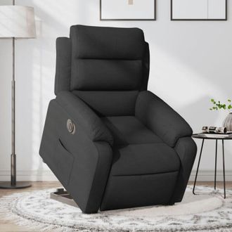 vidaXL Vidaxl - Poltrona Alzapersona Reclinabile Elettrica Nera in Tessuto