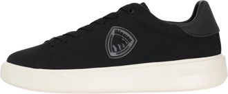 Blauer Zwarte minimalistische sneakers - Heren - Sneakers - Zwart - 42 EU - Leer - Schoenen