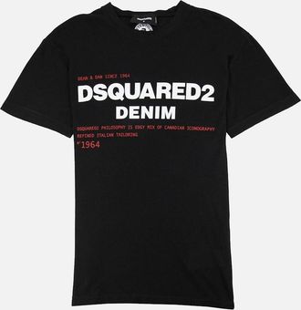 Dsquared2 Mens Dsquared2 Dsquared Denim T-shirt Black - Size: 44