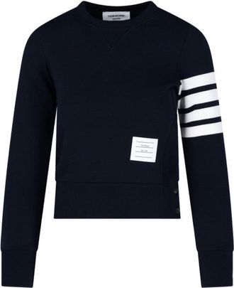 Thom Browne 4-Bar Crewneck Sweatshirt - Blue