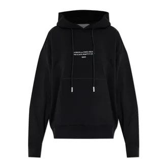 Off-white Hoodies, female, Black, Size: 2XS The Hoodie
