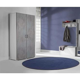 Dmora Armario Multiusos Alisso, Armario Lineal Con 2 Puertas Batientes, Armario Con 4 Baldas Regulables, Zapatero Moderno, 100% Made In Italy, Cm 90x45h195,