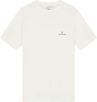 Law Of The Sea Law Tee Logo T-Shirt - Heren - Tops - Wit - Maat: M