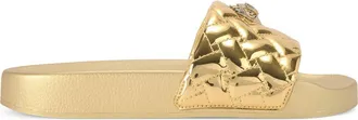 Kurt Geiger Meena Eagle Slide Sandal in Gold at Nordstrom, Size 6.5
