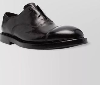 Premiata cap toe smooth leather sole derby