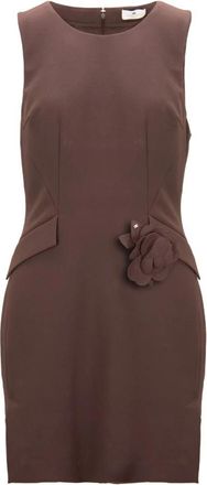Elisabetta Franchi Korte Jurken - Dames - Korte kleedjes - Bruin - XL - Polyester - Kleedjes