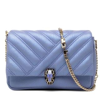 Bulgari Pre-owned Serpenti Cabochon Shoulder Bag - Dames - Pre-owned - Paars - Maat: ONE Size Leer