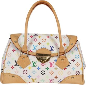 Louis Vuitton Beverly White Canvas Handbag (Pre-Owned)