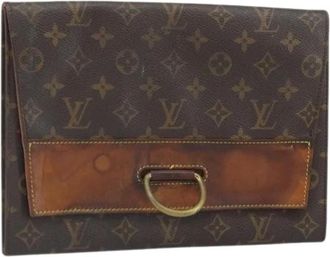 Louis Vuitton Pre-owned Clutches, female, Brown, Size: ONE SIZE Pre-owned Canvas Clutch