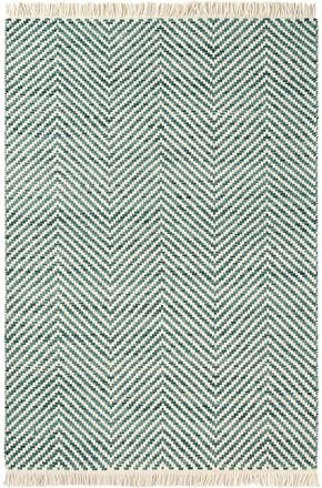 Brink & Campman Handgewebter Designer Teppich Atelier Twill Beige/Grün - aus 100% reiner Schurwolle