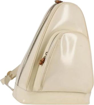 Gucci Pre-owned Metal crossbody-bags - Dames - Vintage Rugzakken - Wit - ONE Size - Vintage