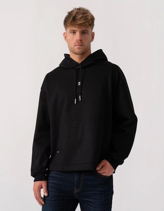 HUGO BOSS Mens HUGO Mens Dineo Mens Pullover Hoodie - Black 001 - Size: 38