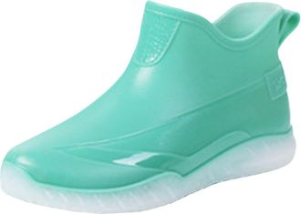 Generic Wellington Boots For Women Shoes Short Tube Mens Style Waterproof Slip Resistant Fashion Outer Wear Fleece Lined Ladies Waterproof Short Rain Boots(Gr