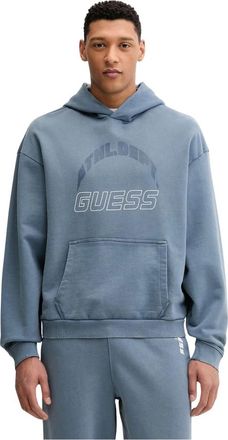 Guess Nawat Hoodie - Heren - Hoodies - Blauw - M - Katoen - Hoodies & sweatvesten