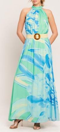 Flying Tomato Print Maxi Dress in Mint/Blue at Nordstrom Rack, Size Medium