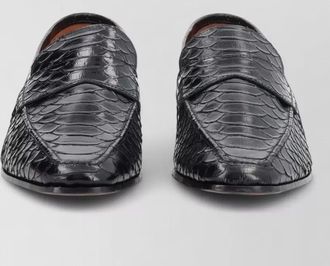 PARIS TEXAS vincent leather sole square toe loafers