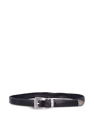 Fabrizio Mancini Norvegia leather belt - unisex - Leather - 85 - Black