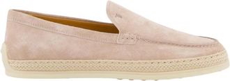 Tod's Rafia Mocassino Pant voor dames - Dames - Loafers - Roze - 38 EU - Schoenen