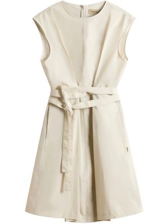 Woolrich poplin belted dress - Neutrals