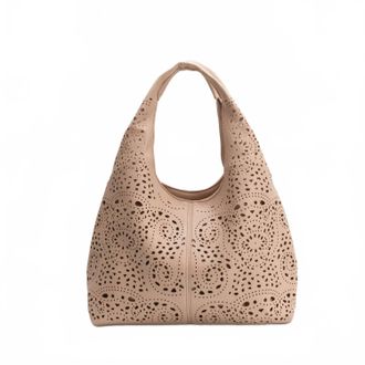 Melie Bianco Womens Small Recycled Vegan Leather Tote Bag In Farrow Nude