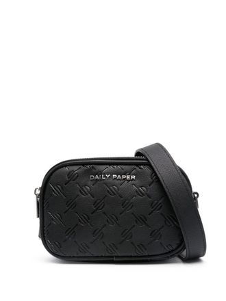 Daily Paper Clothing logo-plaque monogram-pattern shoulder bag - Black