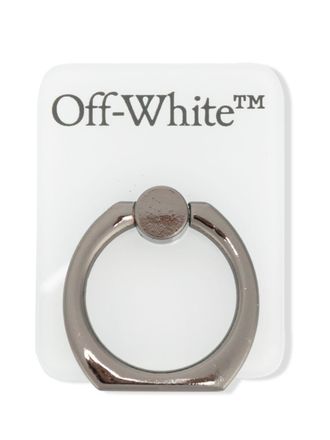 Off-white logo-print popsocket - women - Plastic/Metal - One Size