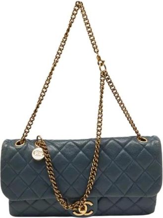 Chanel Pre-owned CC Crown Flap Bag - - Pre-owned - Donna - Blu - ONE SIZE