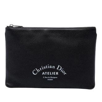 Dior Pre-owned Vintage Clutch - Dames - Pre-owned - Zwart - Maat: ONE Size Leer