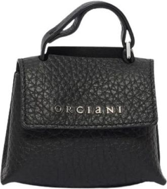 Orciani Mini Sveva Soft Charm - Dames - Handtassen - Zwart - ONE Size - Leer - Tassen