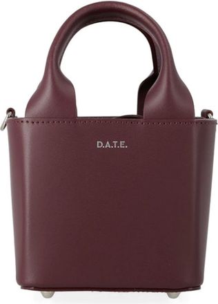 D.A.T.E. D.a.t.e., Tassen, Dames, Rood, ONE Size, Leren Bordeaux Cubo Tas