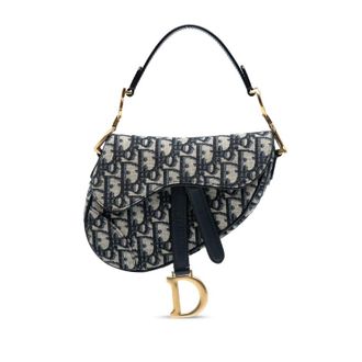 Dior Pre-owned Dior Mini Oblique Canvas Saddle Bag Ladies 03-RU-0198