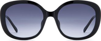 Fossil 56m Gradient Oval Sunglasses in Black/Dark Grey Sf at Nordstrom
