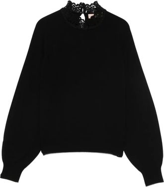 Twin-Set Maglione a collo alto - Nero