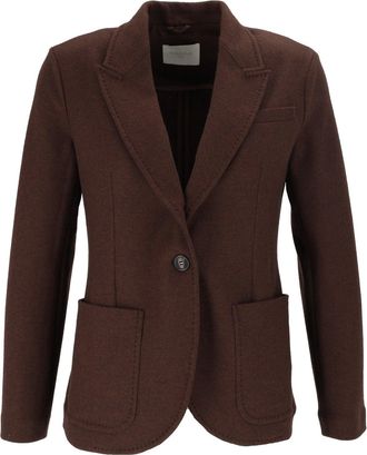Circolo 1901 Brown Regular-Fit Metallic Button Jacket