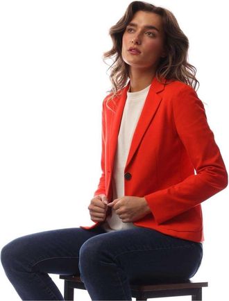 HUGO BOSS Jonalahra getailleerde blazer met enkele rij knopen voor dames (Helder oranje)