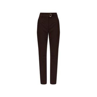 Sportmax Sportmax, Straight Trousers, female, Brown, Size: 2XS RUM Trousers