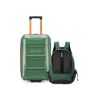 Jeep Hardside Expandable 21 Carry On Luggage with Two Wheels [JH003B] & Laptop Travel Backpack [JS011B] Set in Elm Green at Nordstrom