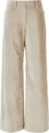 Brunello Cucinelli Beige Wide Leg Pant