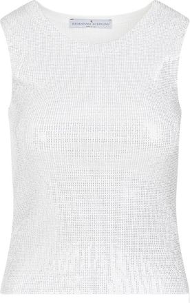 Ermanno Scervino White Cotton Tank Top-Donna