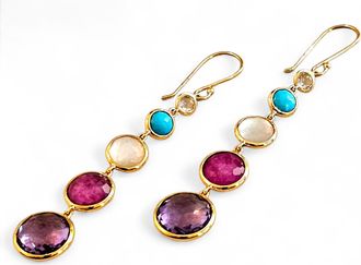 Ippolita Multi Gem Lollipop Earrings Size XL
