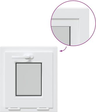 vidaXL Ventana De S&oacute;tano Basculante Risor 40 X 45 Cm Vidaxl