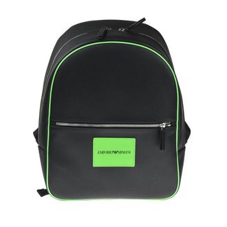 Emporio Armani Backpacks, male, Black, Size: ONE SIZE Backpack with patch and shoulder straps